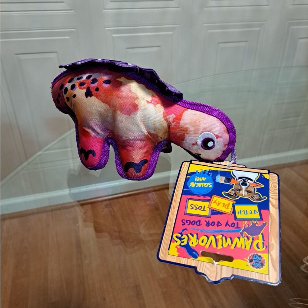 Brand New Multicolor Bow Wow Dog Toy With Squeaker.